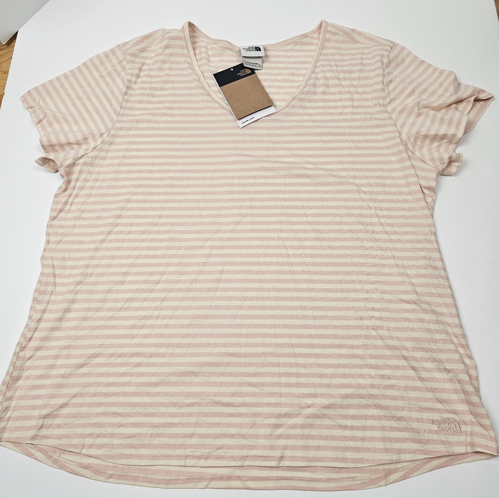 The North Face XXL Striped‎ T-Shirt Lightweight Moisture Wicking NWT Slim Fit